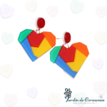 Geometric Red Multicolor